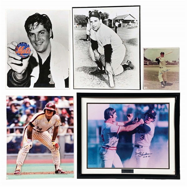 LOT OF 5: VARIOUS MAJOR LEAGUE BASEBALL PLAYER PHOTOGRAPHS