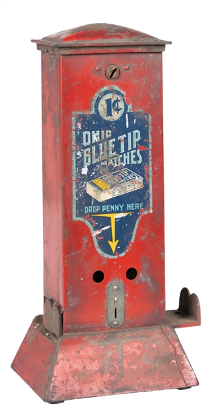 OHIO BLUE TIP MATCH VENDING MACHINE