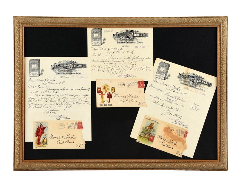 COLLECTION OF 3 HANDWRITTEN RECEIPTS FROM WEISERT BROS. TOBACCO CO.