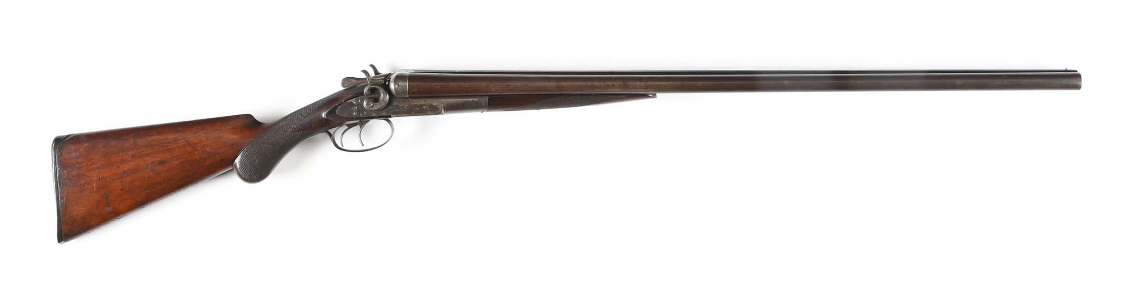 (A) REMINGTON MODEL 1889 SIDE BY SIDE 12 GAUGE SHOTGUN.