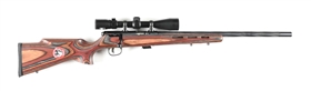 (M) LAMINATED STOCKED SAVAGE MARK II BOLT ACTION RIFLE.