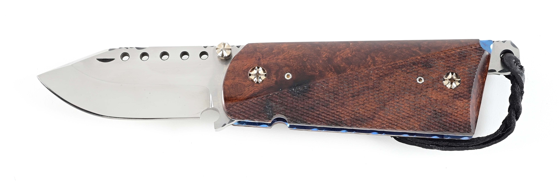 GENE BASKETT CUSTOM COLT 1911 PISTOL GRIP TAIL LOCK FOLDER. #2077