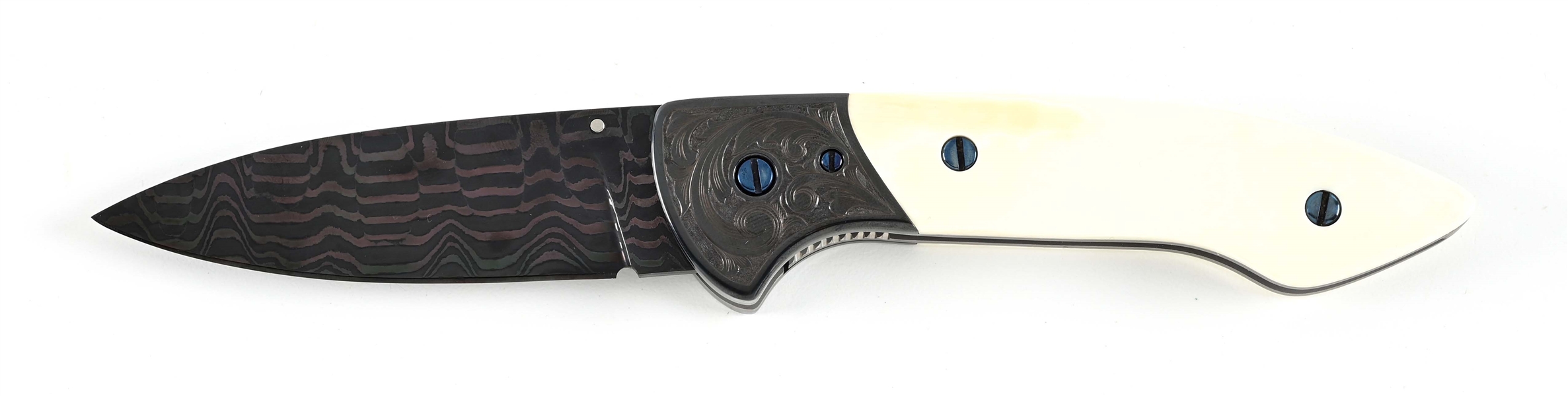 MIKE DRAPER IVORY HANDLE FOLDER. #1580