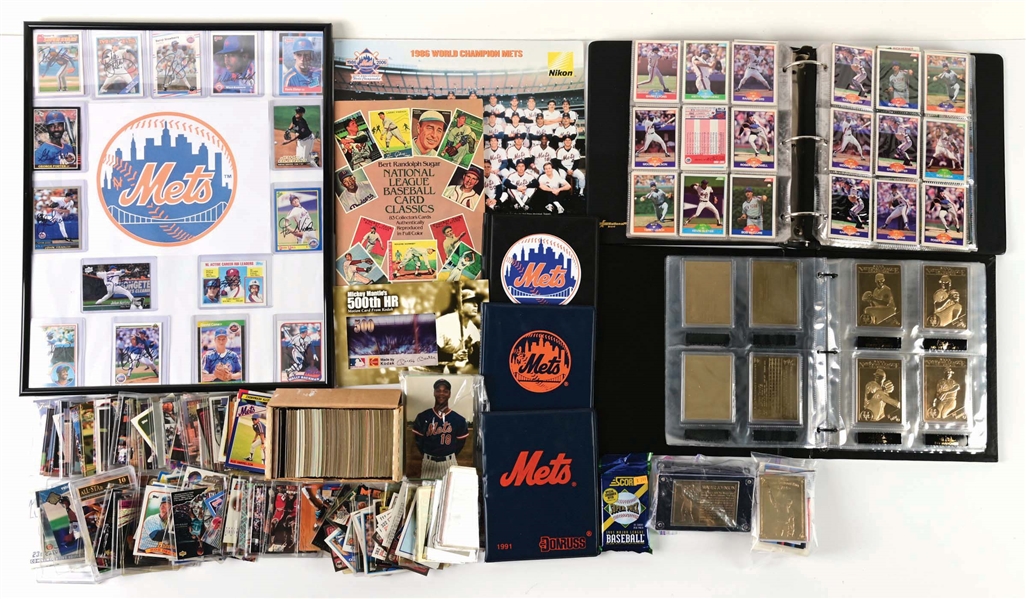 LARGE LOT OF MOSTLY NEW YORK METS AUTOGRAPHED BASEBALL CARDS