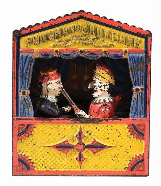 SHEPARD HARDWARE PUNCH AND JUDY CAST IRON MECHANICAL BANK