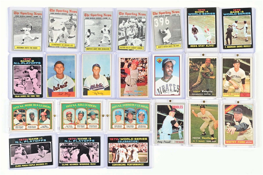 LOT OF 23: VARIOUS BASEBALL CARDS