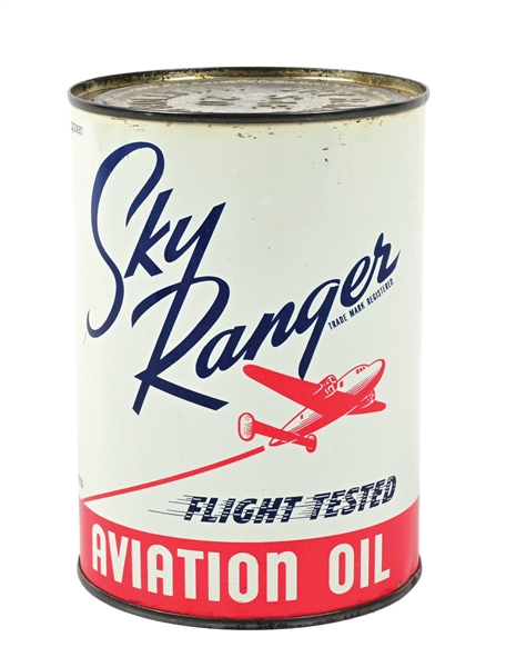 SKY RANGER AVIATION MOTOR OIL ONE QUART CAN. 