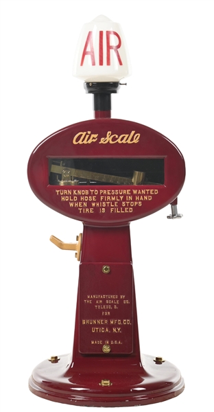 AIR SCALE SERVICE STATION AIR METER W/ ONE PIECE BAKED AIR GLOBE. 