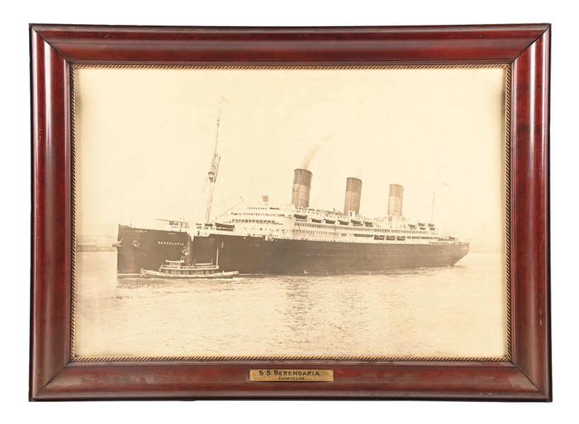 S.S. BERENGARIA FRAMED SHIP PHOTOGRAPH