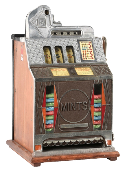 5¢ MILLS NOVELTY CO. MINTS F.O.K. SLOT MACHINE