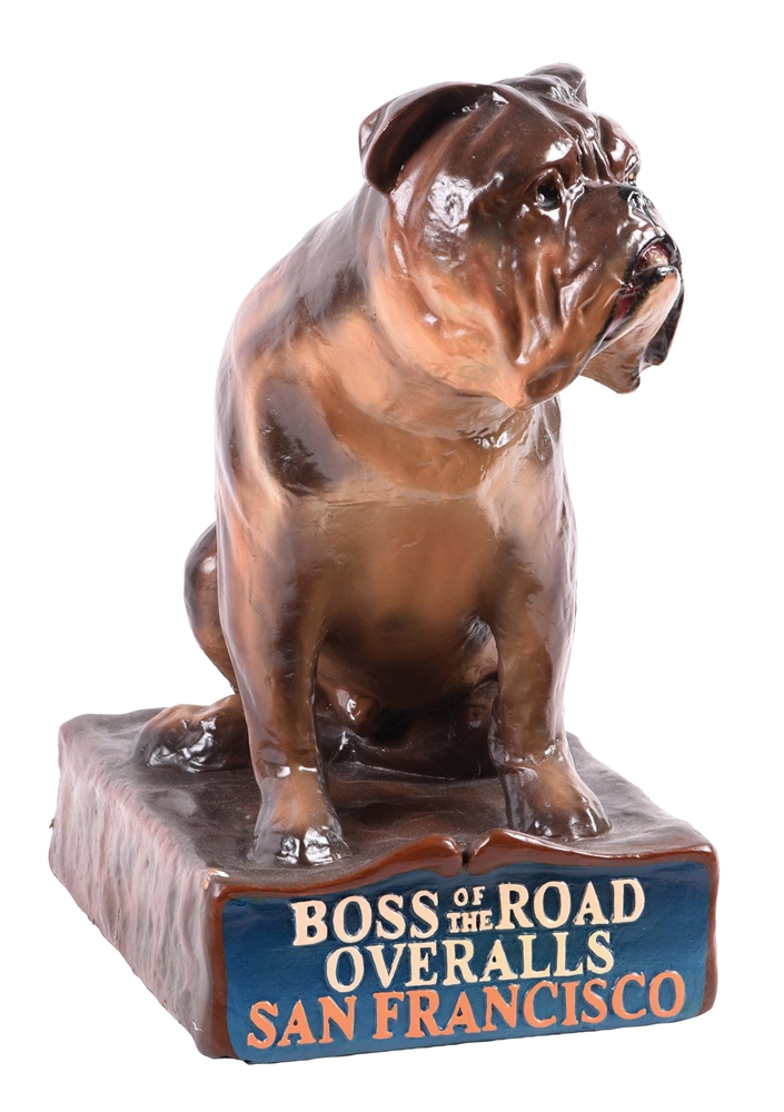 BOSS OF THE ROAD OVERALLS BULLDOG FIGURE