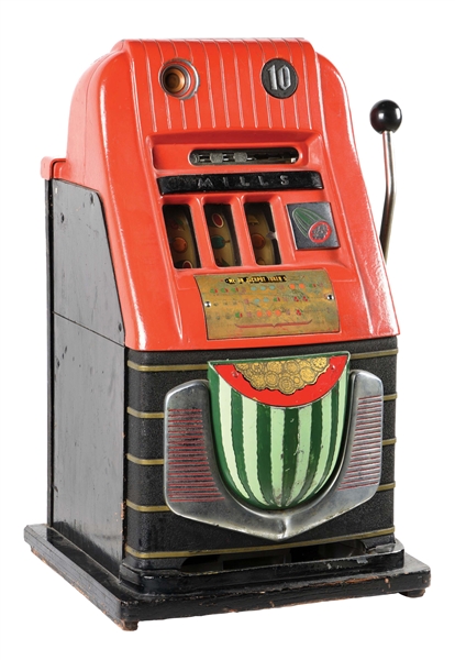 10¢ MILLS MELLON BELL HIGH TOP SLOT MACHINE