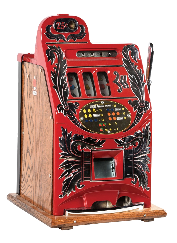 25¢ MILLS EXTRA BELL "AIKENS FRONT" SLOT MACHINE