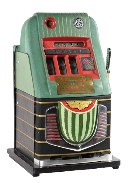 25¢ MILLS MELLON BELL HIGH TOP SLOT MACHINE