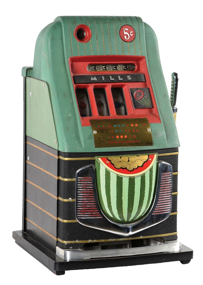 5¢ MILLS MELLON BELL HIGH TOP SLOT MACHINE