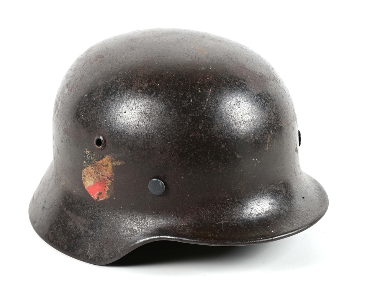 GERMAN WWII LUFTWAFFE DOUBLE DECAL M35 HELMET.