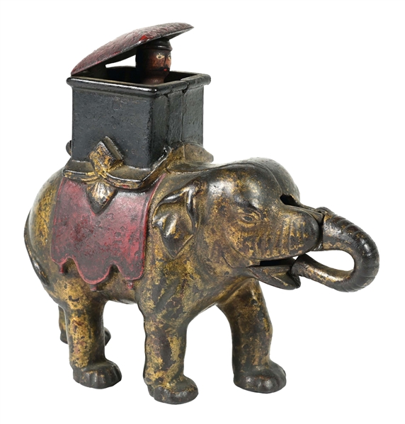 ELEPHANT AND HOWDAH MECHANICAL BANK