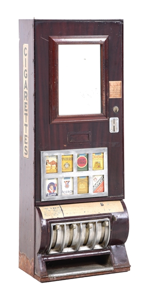 WALL MOUNT ART DECO CIGARETTE VENDING MACHINE