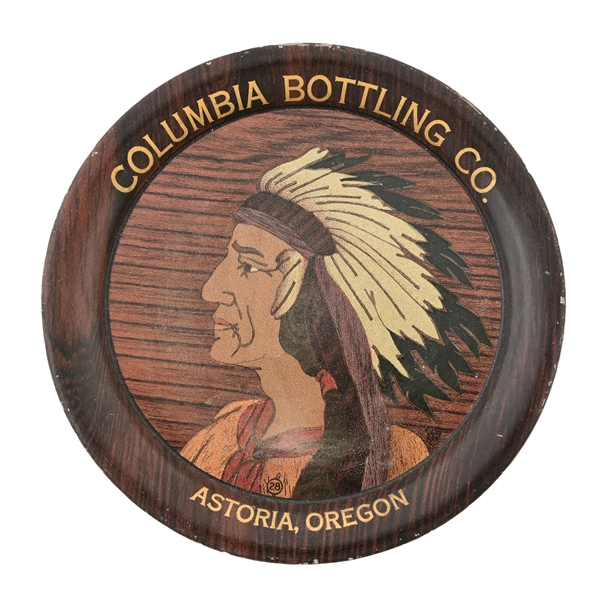 COLUMBIA BOTTLING CO INDIAN CHIEF BEER TIP TRAY