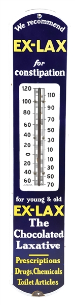 PORCELAIN EX-LAX THE CHOCOLATE LAXATIVE THERMOMETER