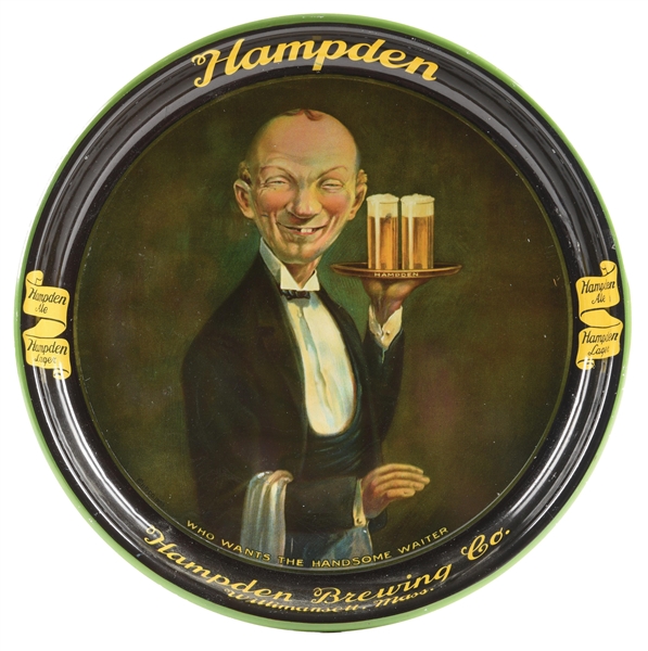 HAMPDEN BREWING CO WILLIMANSETT, MASS. ADVERTISING TRAY