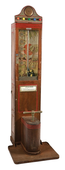 5¢ MUTOSCOPE LIFT-O-GRAPH MONKEY STRENGTH TESTER