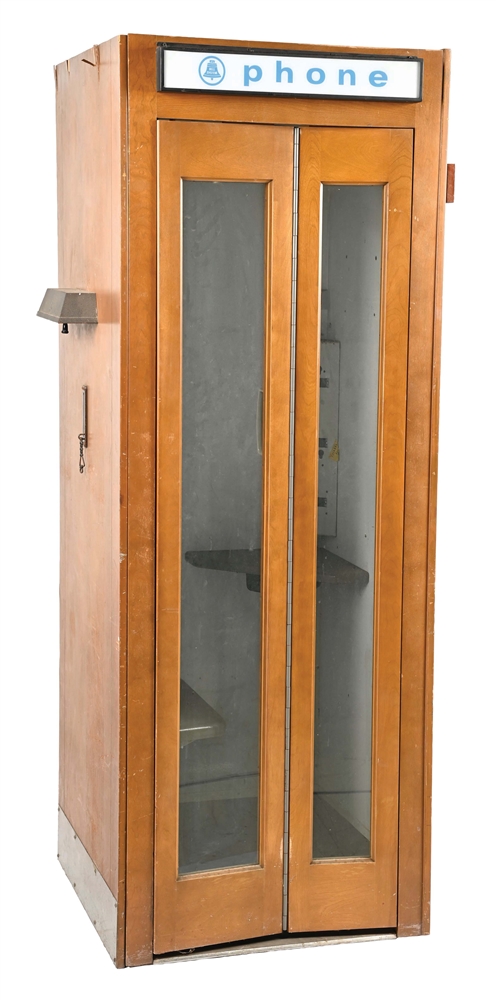 BI-FOLD DOOR WOODEN PHONE BOOTH