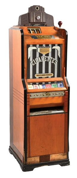 5¢ O.D. JENNINGS CIGA-ROLA FLOOR MODEL SLOT MACHINE