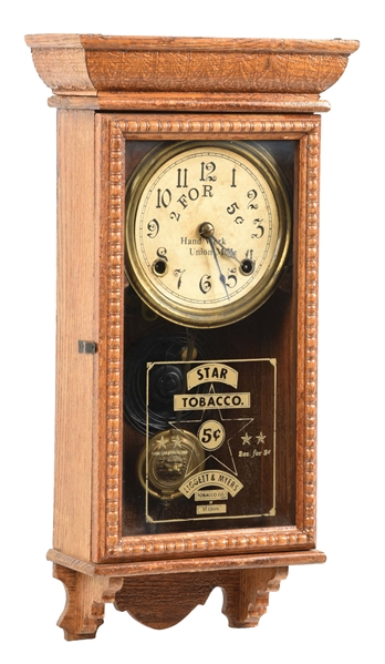 STAR TOBACCO SETH THOMAS WALL CLOCK