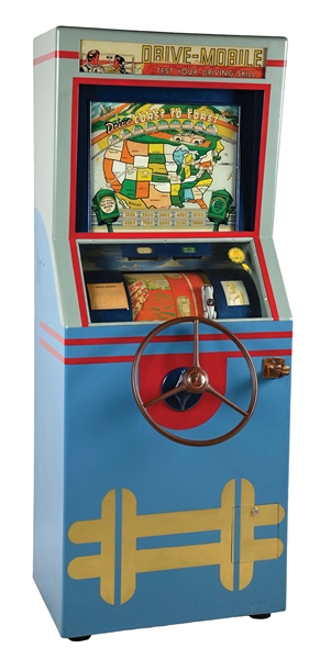 25¢ INTERNATIONAL MUTOSCOPE DRIVE-MOBILE ARCADE GAME