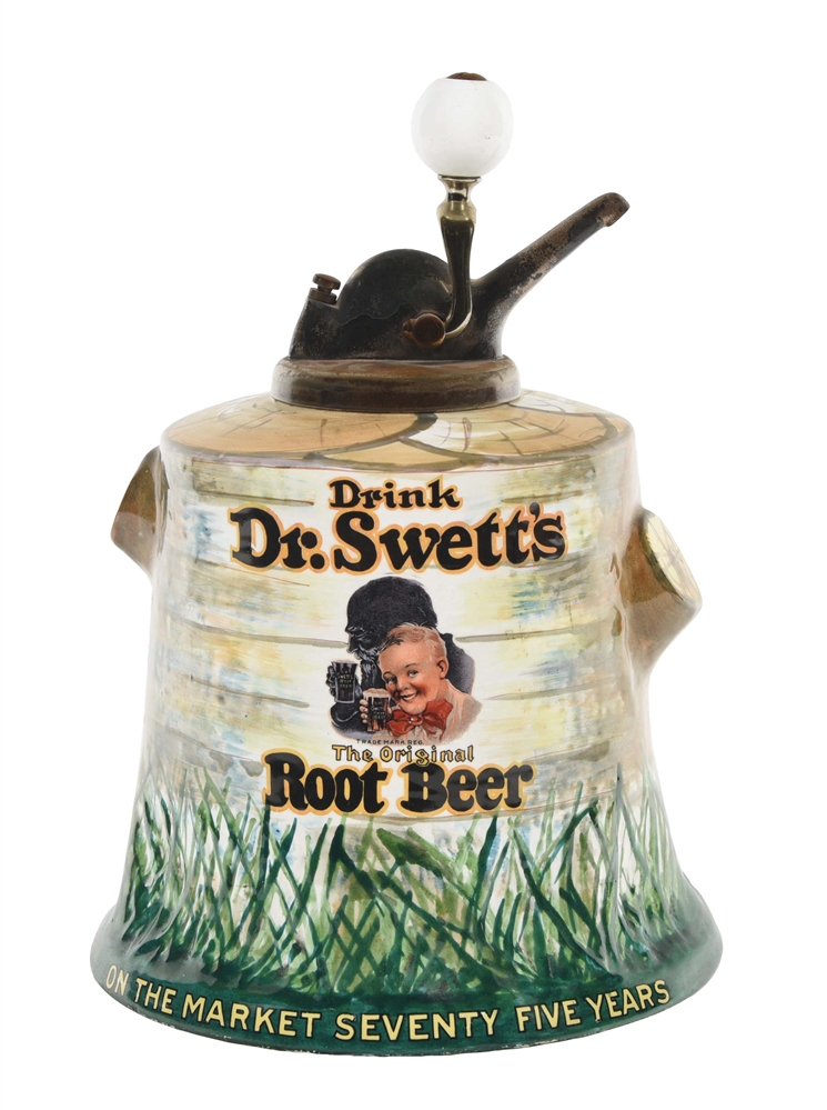 DR. SWETTS ROOT BEER CERAMIC SYRUP DISPENSER