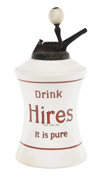 DRINK HIRES ROOT BEER CERAMIC SYRUP DISPENSER