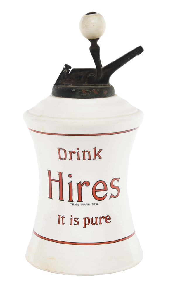 DRINK HIRES ROOT BEER CERAMIC SYRUP DISPENSER