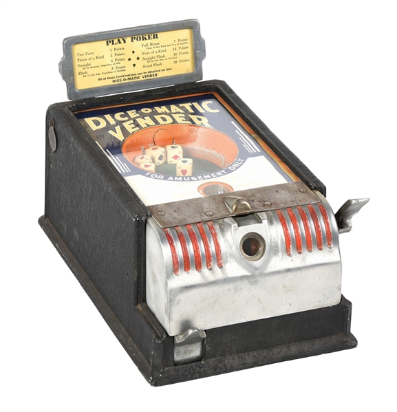 1¢ GROETCHEN DICE-O-MATIC COUNTERTOP TRADE STIMULATOR