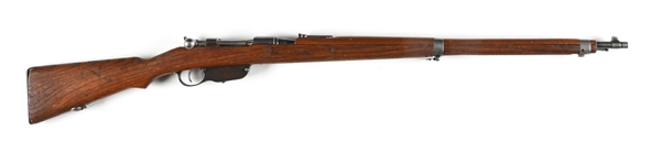 (C) STEYR M1895 MANNLICHER STRAIGHT PULL RIFLE.