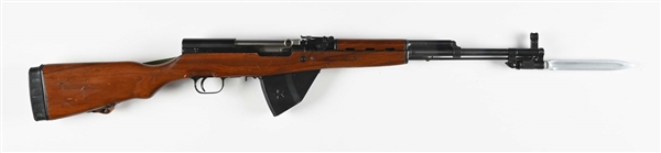 (C) CHINESE JIANSHE ARSENAL TYPE 56 SKS SEMI-AUTOMATIC RIFLE.