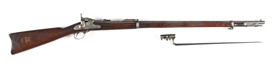 (A) U.S. SPRINGFIELD MODEL 1884 ROD BAYONET TRAPDOOR SINGLE SHOT RIFLE.