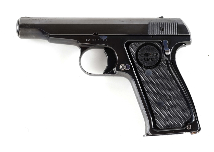 (C) REMINGTON MODEL 51 .380 SEMI AUTOMATIC PISTOL WITH BOX.