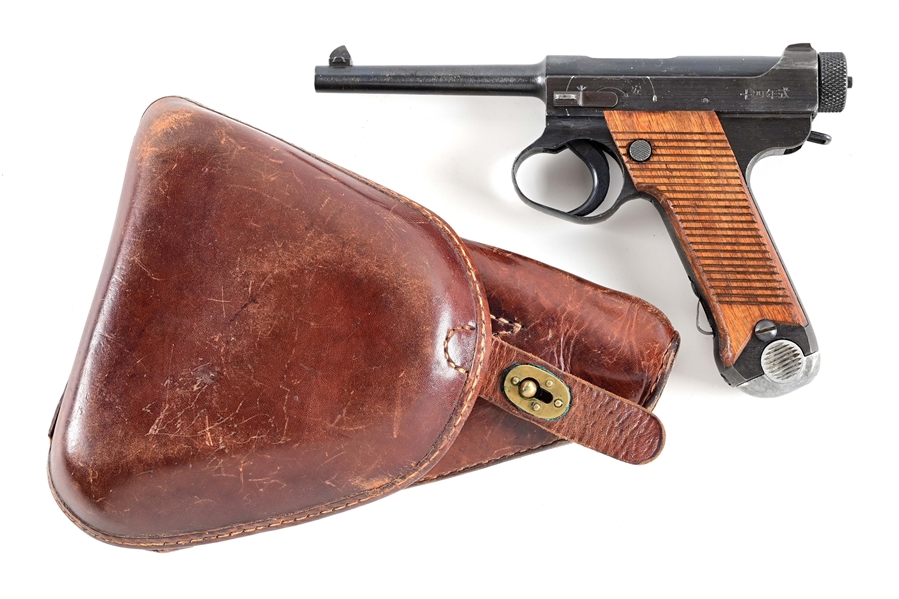 (C) TORIIMATSU TYPE 14 NAMBU SEMI AUTOMATIC PISTOL WITH HOLSTER