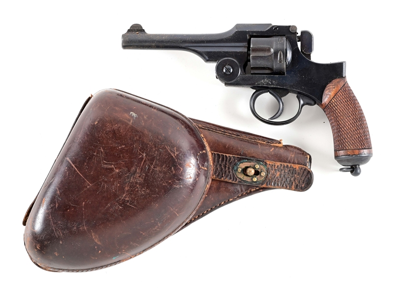 (C) KOISHIKAWA TYPE 26 DOUBLE ACTION REVOLVER SERIAL NUMBER 102 WITH HOLSTER.