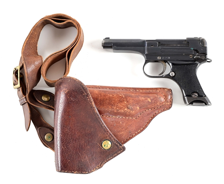 (C) KOKUBUNJI TYPE 94 SEMI AUTOMATIC PISTOL WITH SHOULDER HOLSTER.