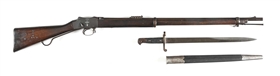 (A) NEPALESE SERVICE MARKED ENFIELD MK IV MARTINI HENRY SINGLE SHOT RIFLE WITH MADRAS ARSENAL ROUNDEL.