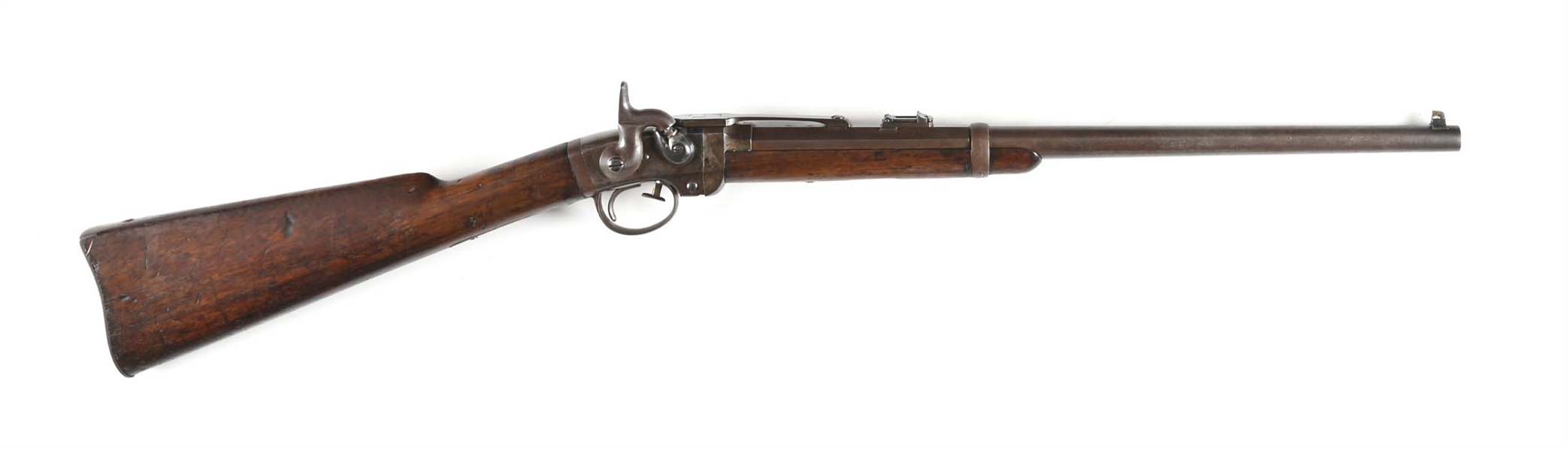 (A) MASSACHUSETTS ARMS CO. SMITH BREECH LOADING PERCUSSION CARBINE.