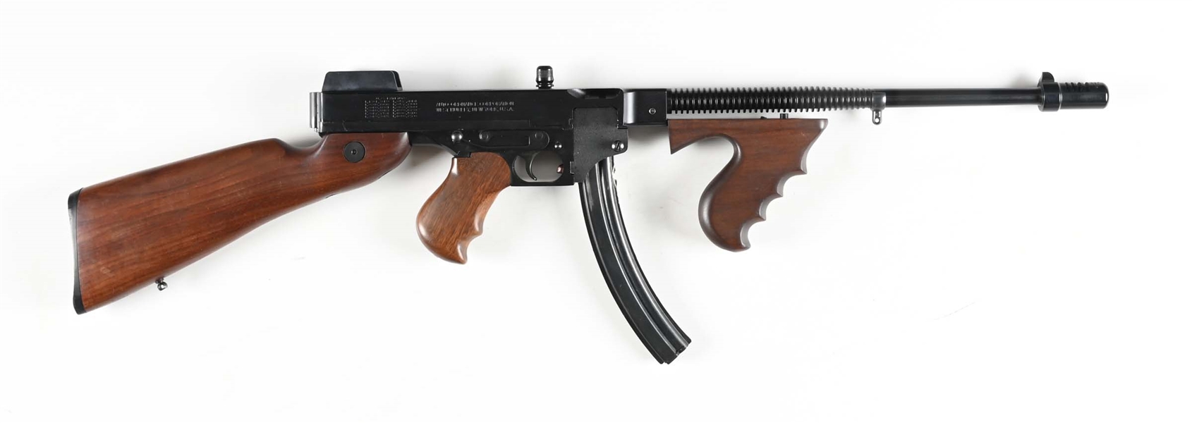 (M) THOMPSON 1927 A1 SEMI AUTOMATIC RIFLE IN .22 LONG RIFLE.