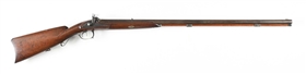 (A) SWISS E. WINTER SXS LARGE BORE DOUBLE PERCUSSION SPORTING RIFLE.