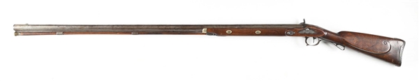 (A) MASSIVE UNSIGNED 8 BORE PERCUSSION FOWLER, ALSO KNOWN AS A MARKET GUN.