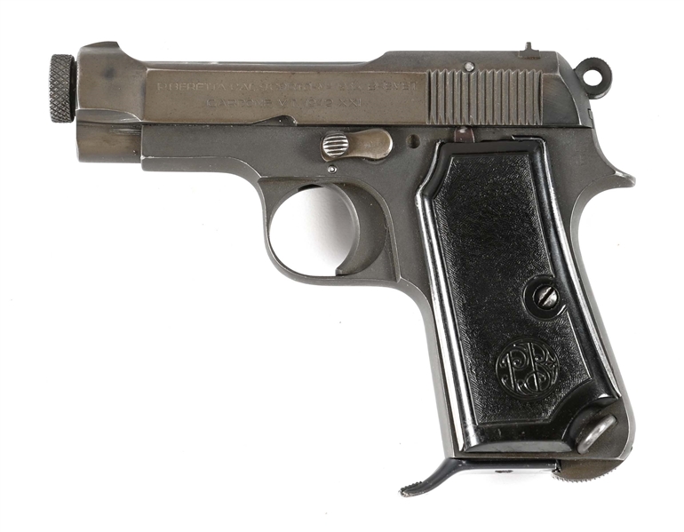 (C) PARKERIZED WITH THREADED BARREL BERETTA MODEL 1934 .380 ACP SEMI-AUTOMATIC PISTOL.