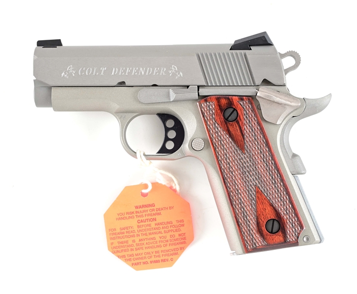 (M) COLT DEFENDER .45 ACP SEMI-AUTOMATIC PISTOL WITH CASE.