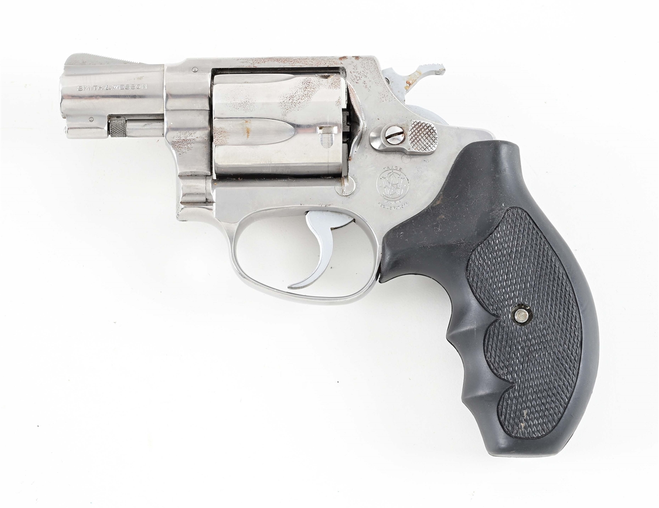 (M) STAINLESS SMITH & WESSON MODEL 60 .38 SPECIAL DOUBLE ACTION REVOLVER.