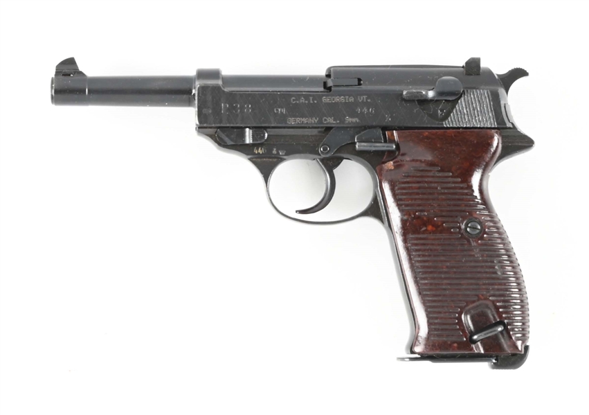 (C) SPREEWERK MARKED P38 SEMI AUTOMATIC PISTOL.